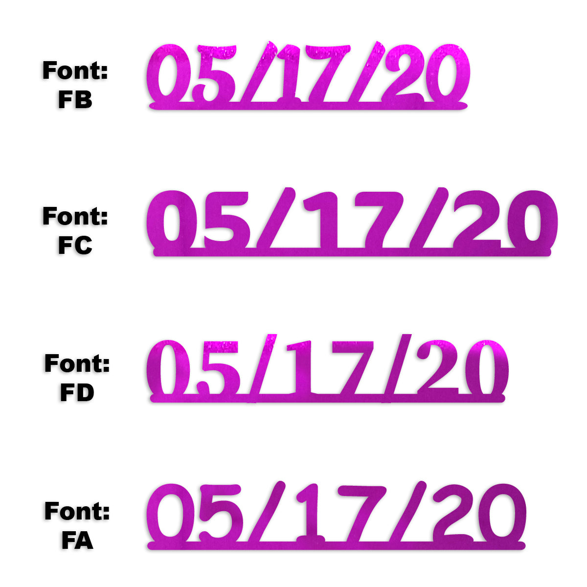 Custom-Fetti Date - 05/17/24 or 05/17/25  Fuchsia