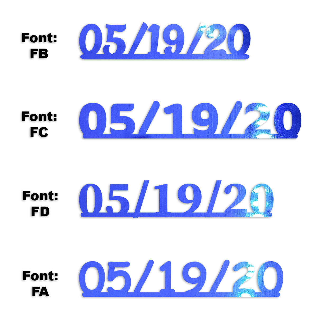 Custom-Fetti Date - 05/19/24 or 05/19/25  Blue Royal