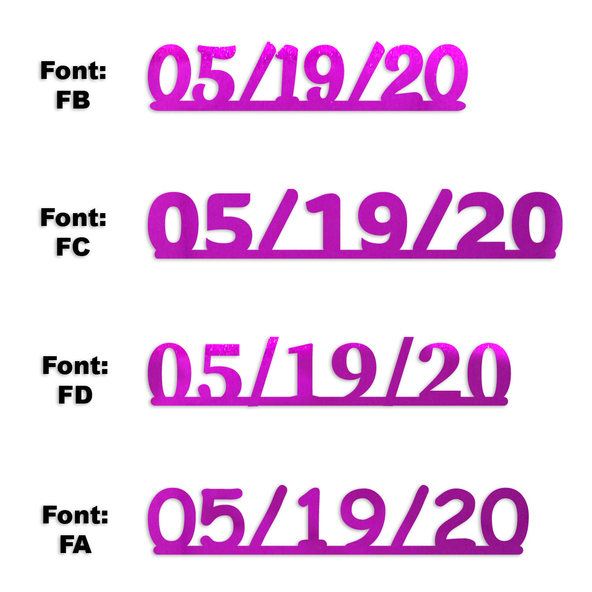 Custom-Fetti Date - 05/19/24 or 05/19/25  Fuchsia