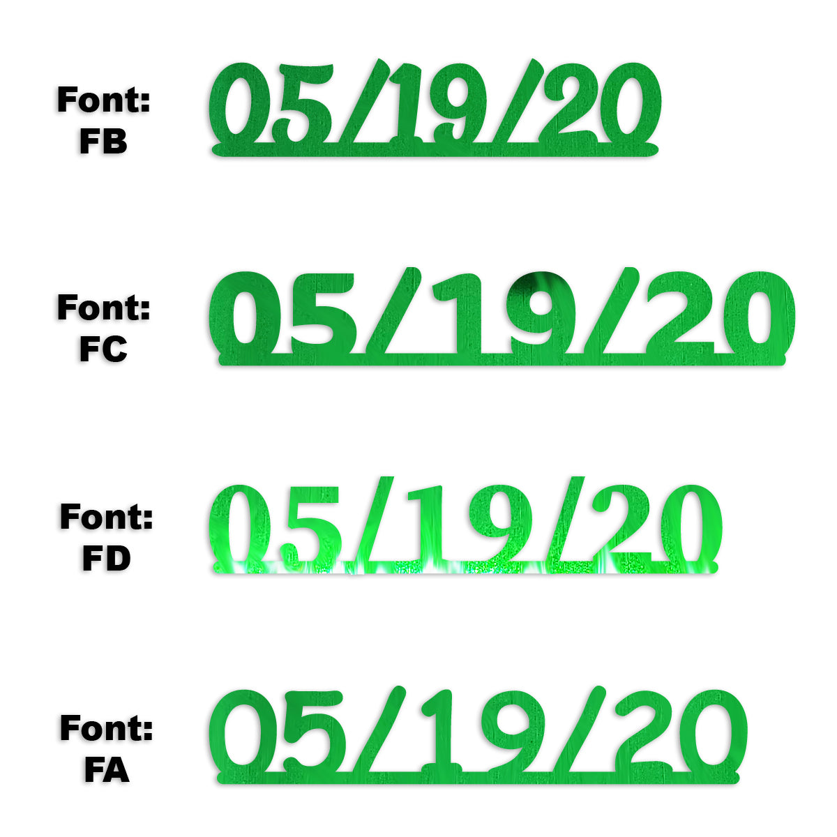 Custom-Fetti Date - 05/19/24 or 05/19/25  Green