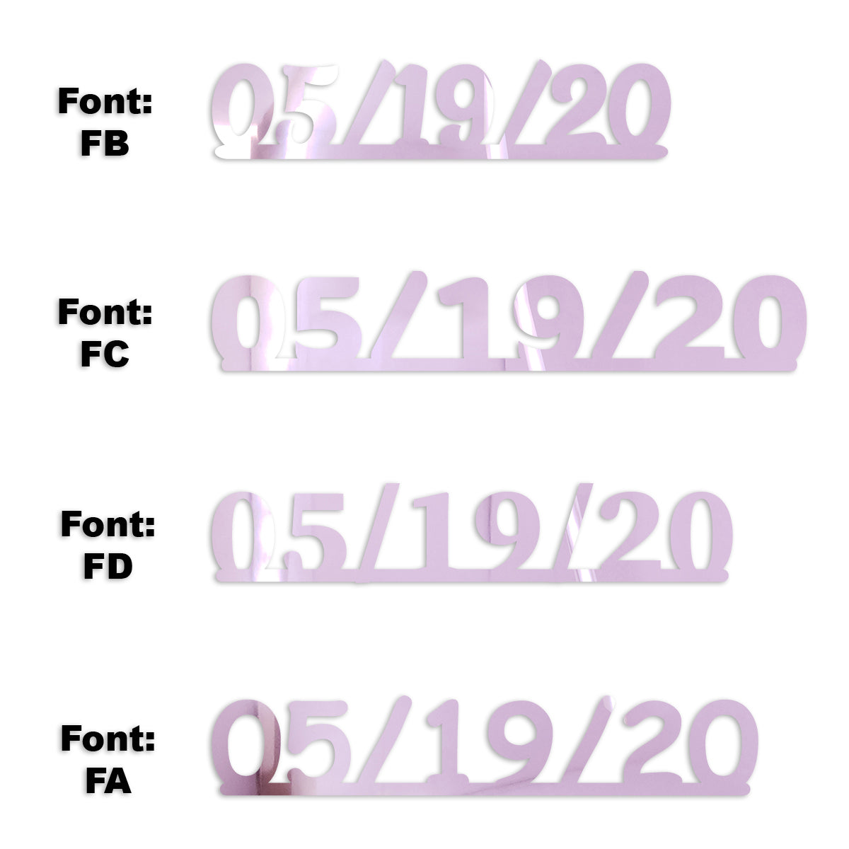 Custom-Fetti Date - 05/19/24 or 05/19/25  Pink