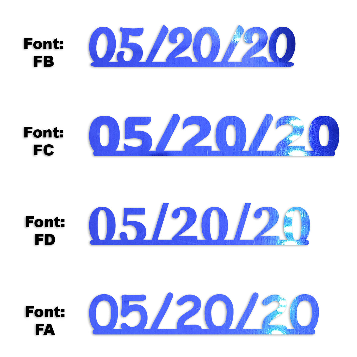 Custom-Fetti Date - 05/20/24 or 05/20/25  Blue Royal