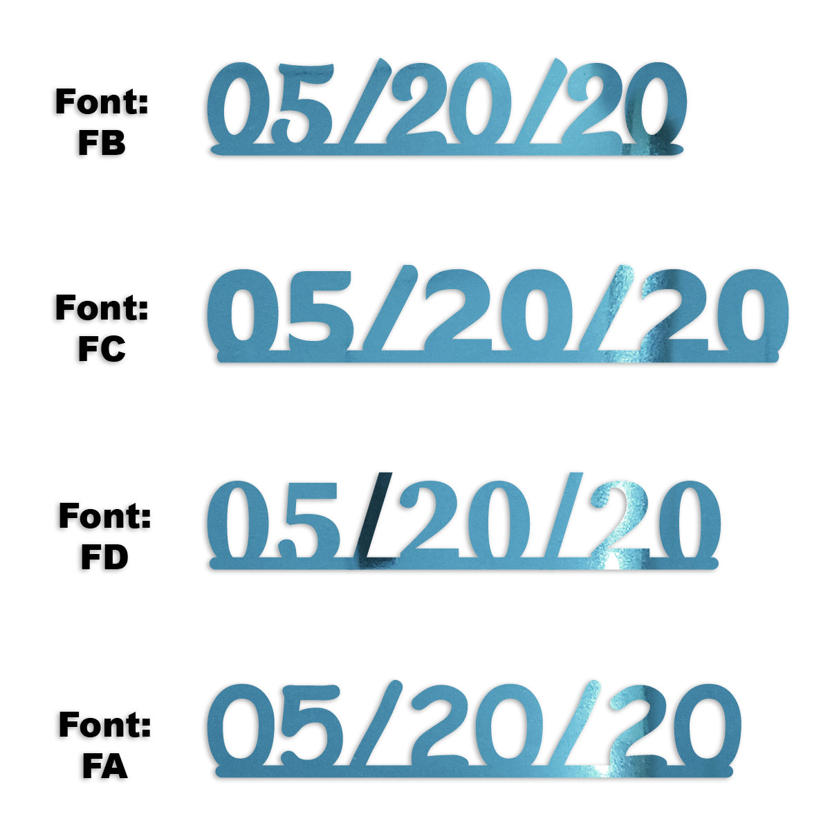 Custom-Fetti Date - 05/20/24 or 05/20/25  Blue Sky