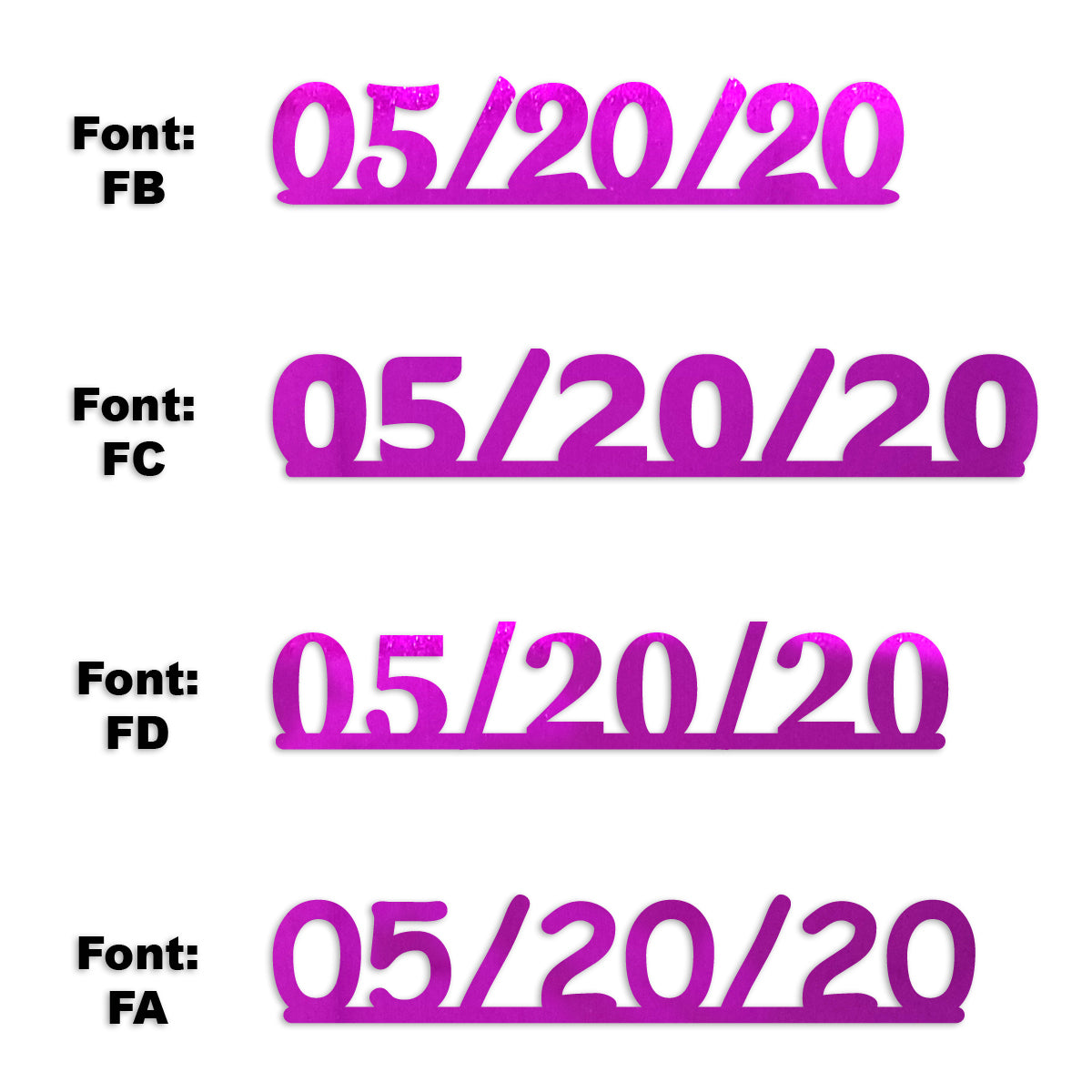 Custom-Fetti Date - 05/20/24 or 05/20/25  Fuchsia