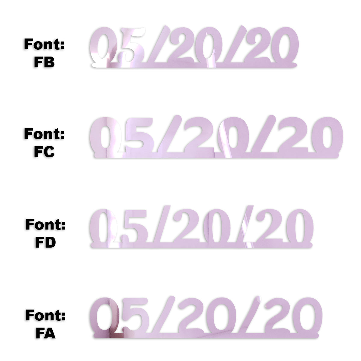 Custom-Fetti Date - 05/20/24 or 05/20/25  Pink