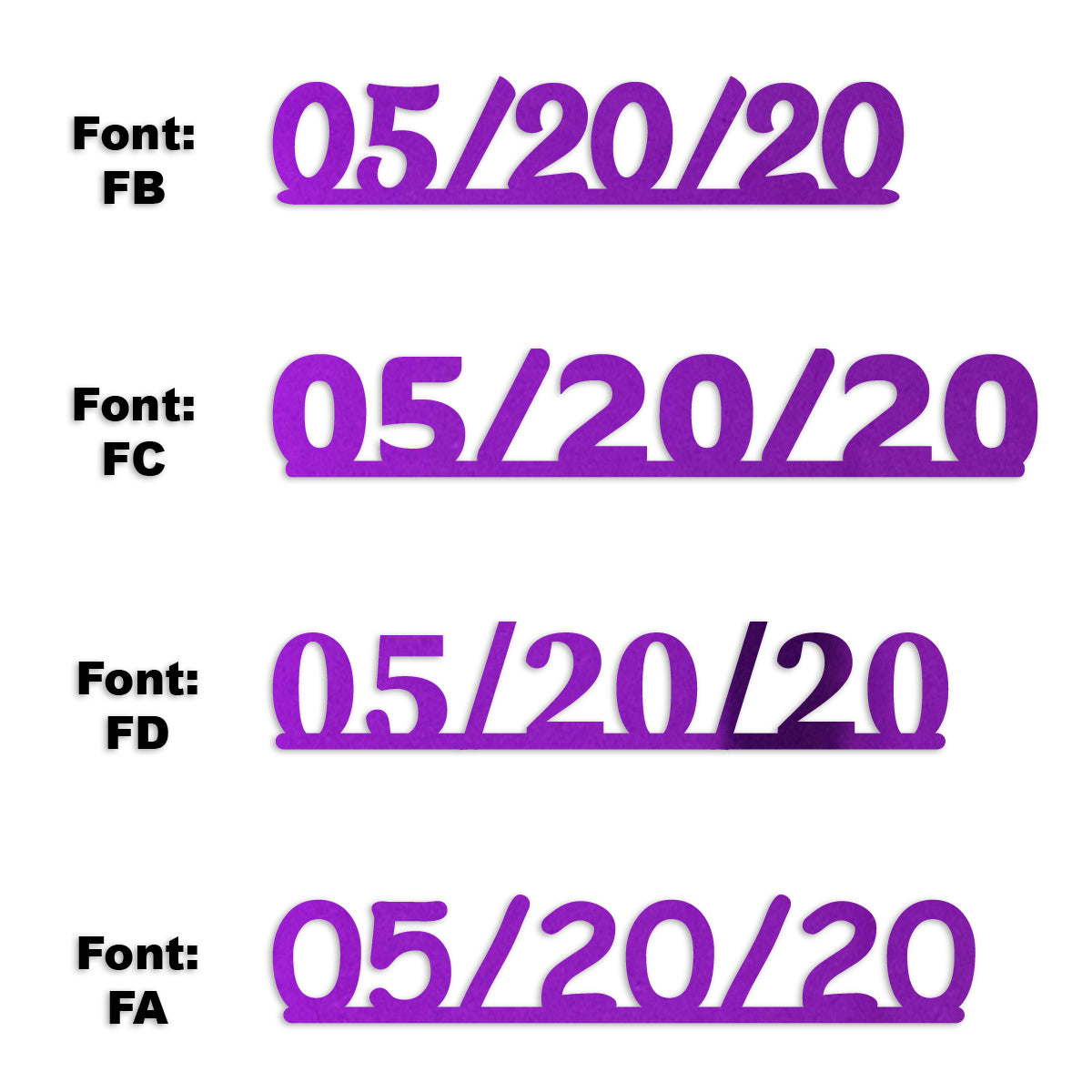 Custom-Fetti Date - 05/20/24 or 05/20/25  Purple