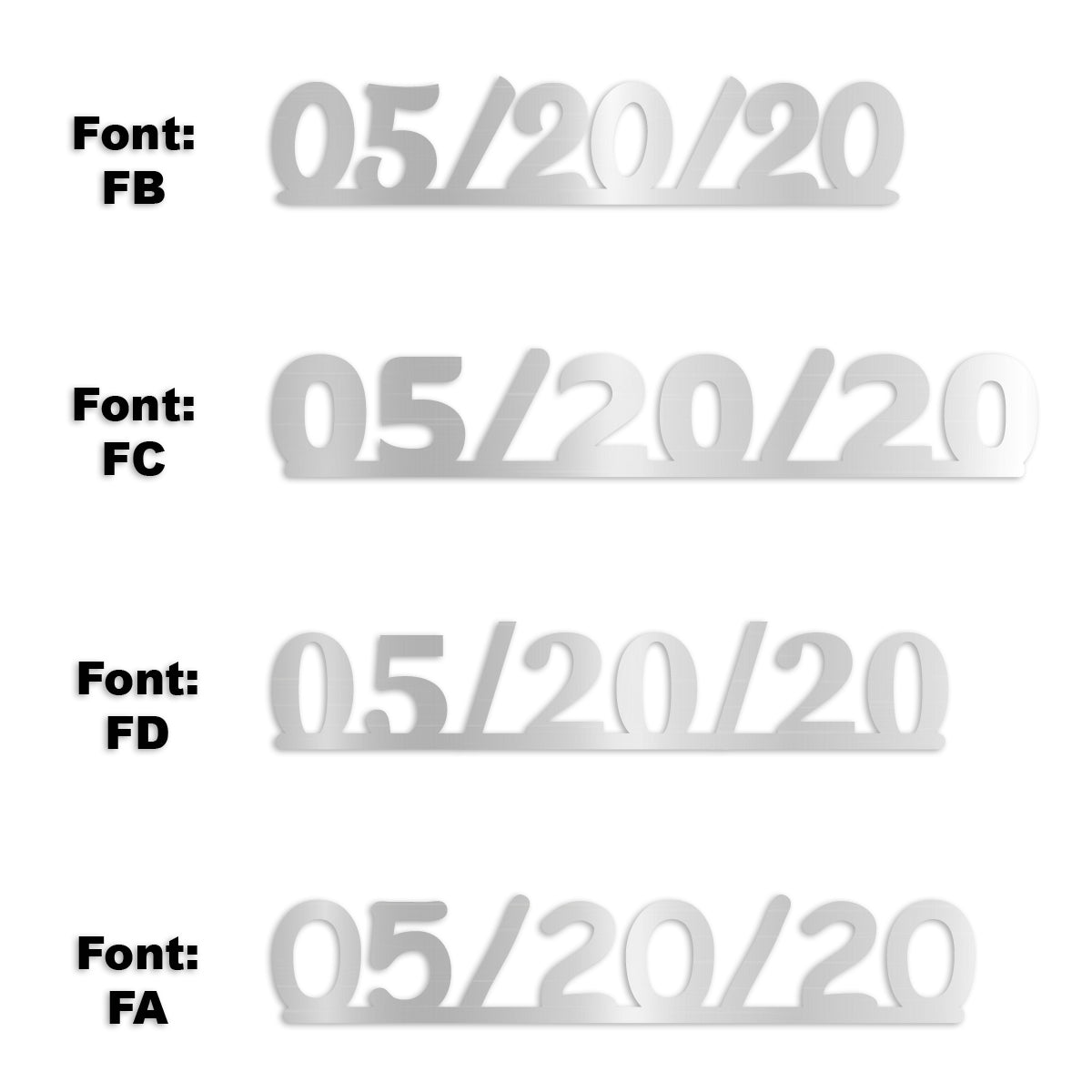 Custom-Fetti Date - 05/20/24 or 05/20/25  Silver