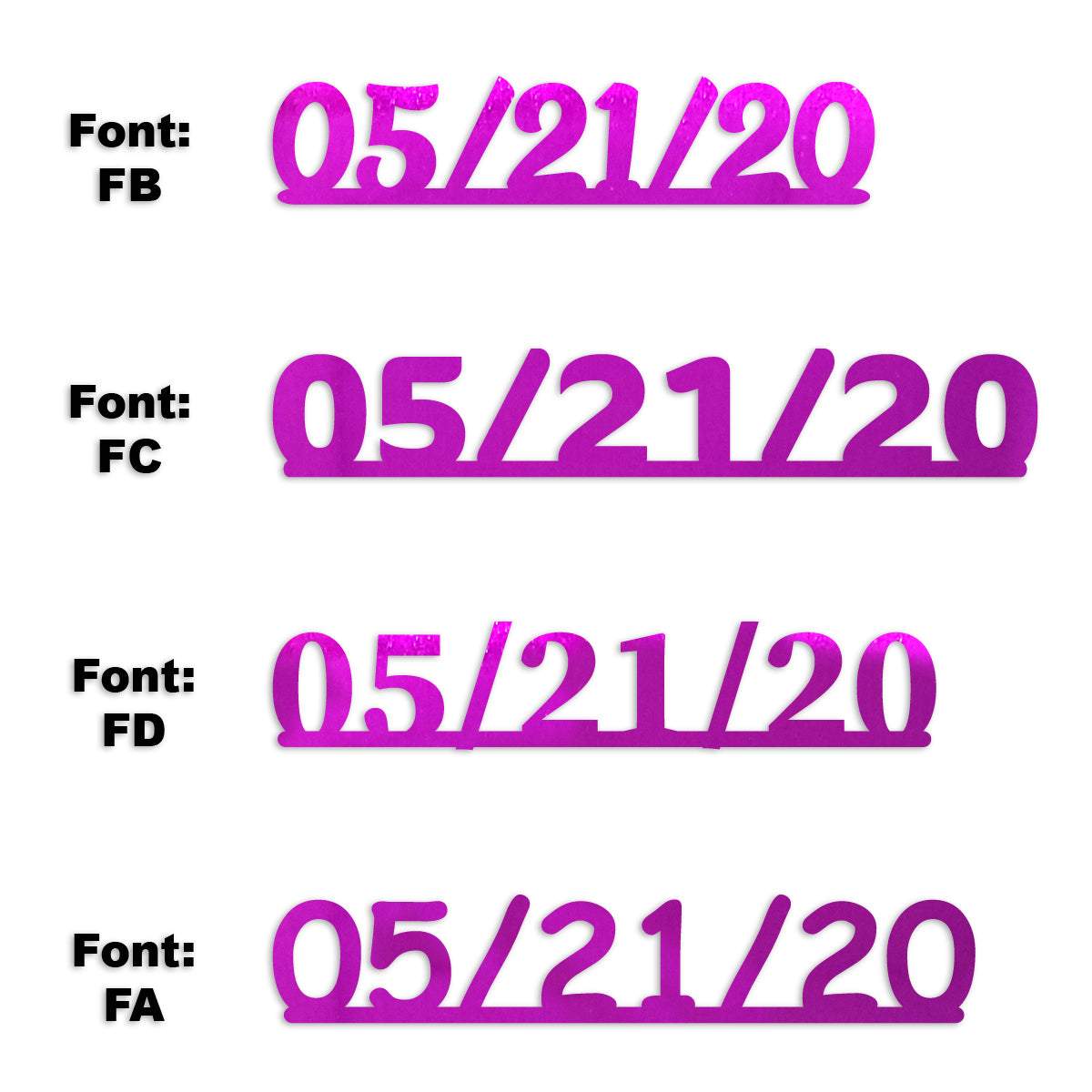 Custom-Fetti Date - 05/21/24 or 05/21/25  Fuchsia