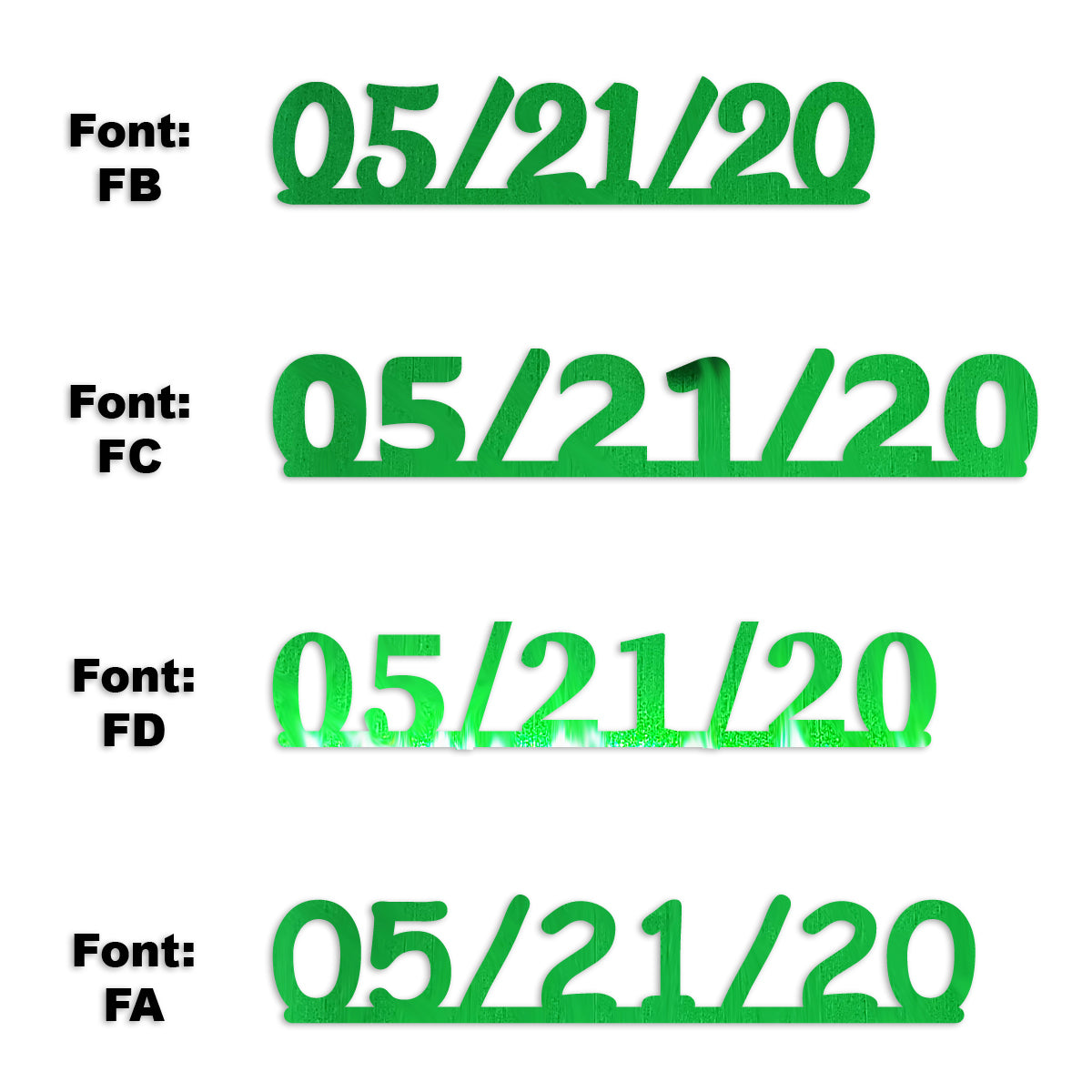 Custom-Fetti Date - 05/21/24 or 05/21/25  Green