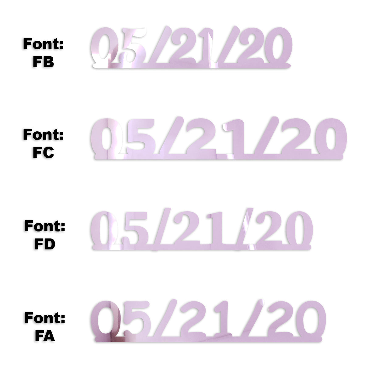 Custom-Fetti Date - 05/21/24 or 05/21/25  Pink