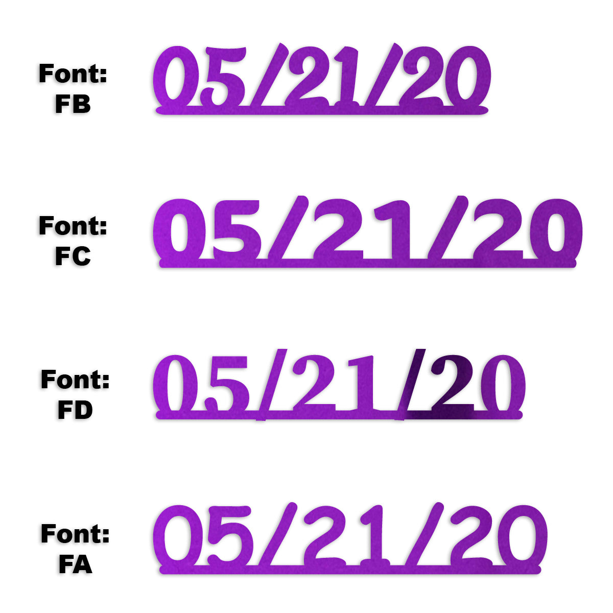 Custom-Fetti Date - 05/21/24 or 05/21/25  Purple