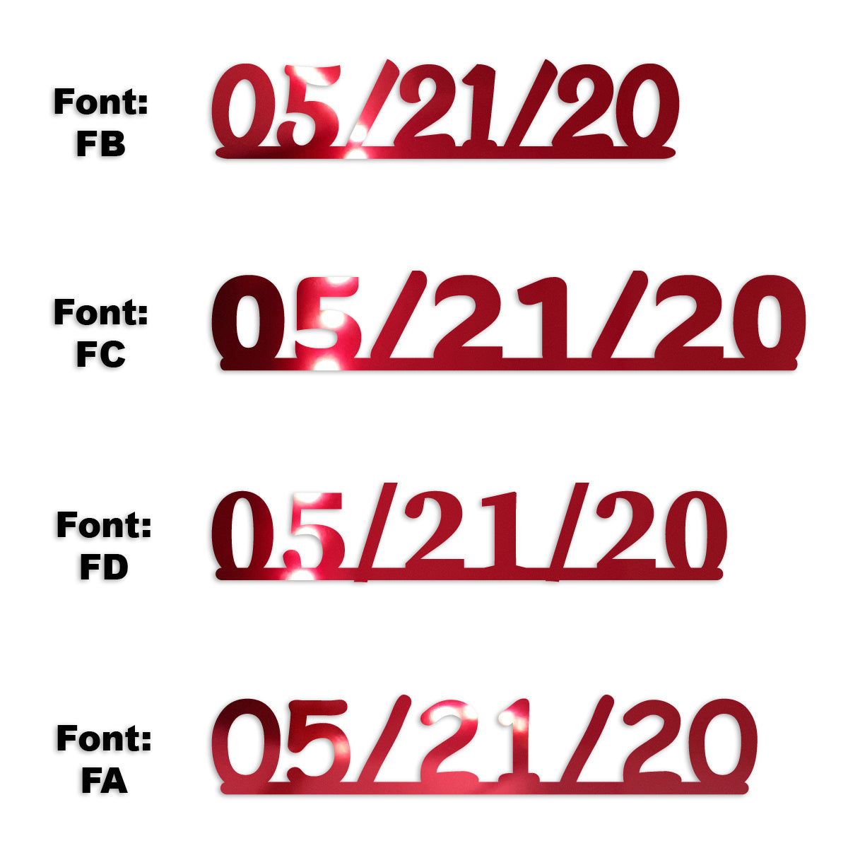 Custom-Fetti Date - 05/21/24 or 05/21/25  Red