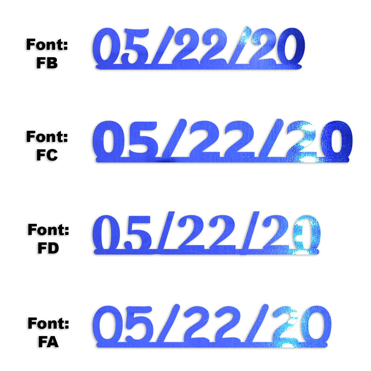 Custom-Fetti Date - 05/22/24 or 05/22/25  Blue Royal