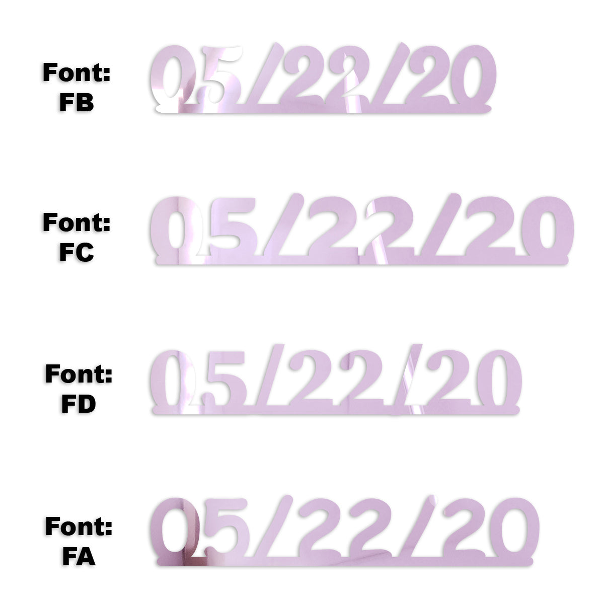Custom-Fetti Date - 05/22/24 or 05/22/25  Pink