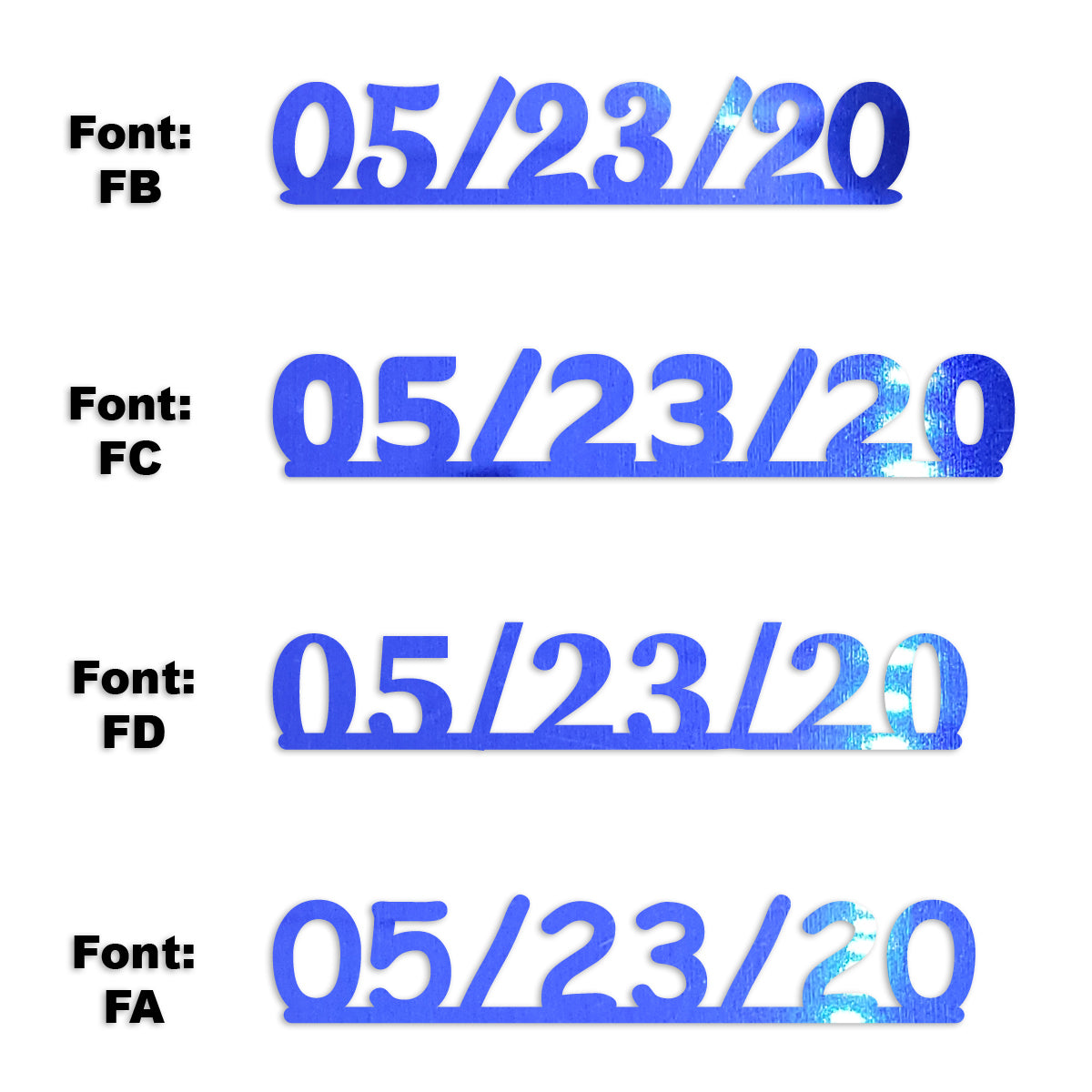 Custom-Fetti Date - 05/23/24 or 05/23/25  Blue Royal