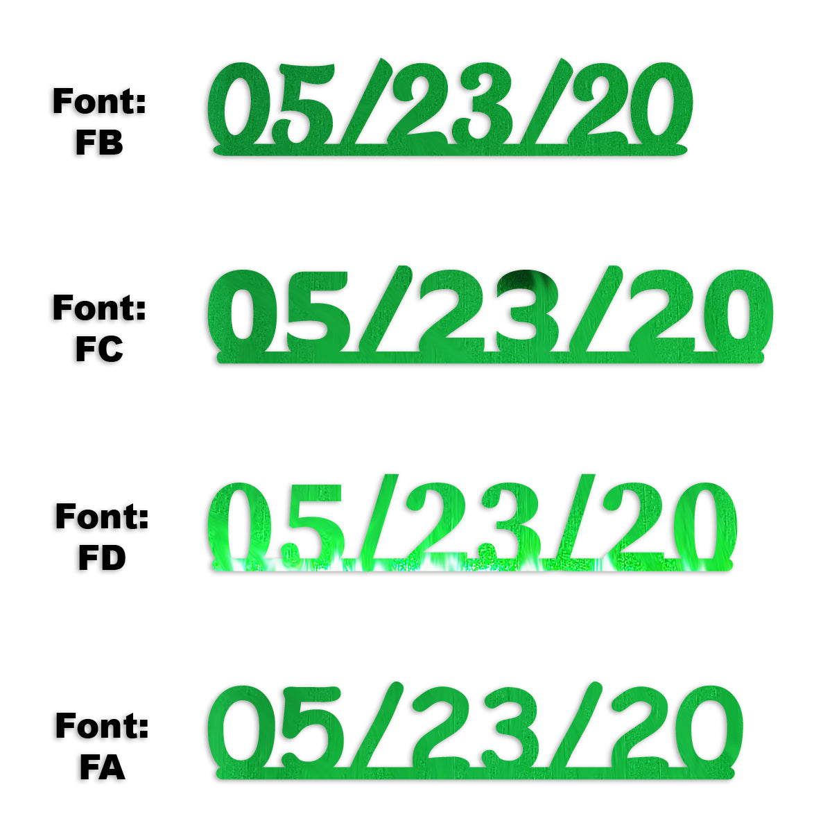Custom-Fetti Date - 05/23/24 or 05/23/25  Green