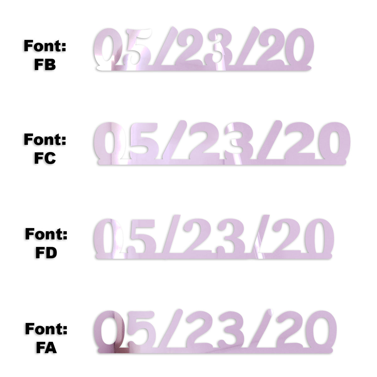 Custom-Fetti Date - 05/23/24 or 05/23/25  Pink