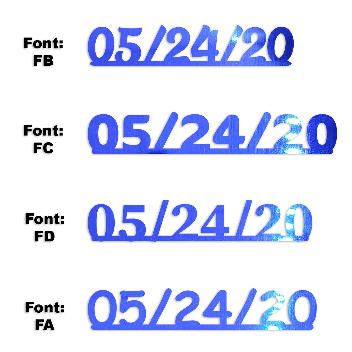 Custom-Fetti Date - 05/24/24 or 05/24/25  Blue Royal