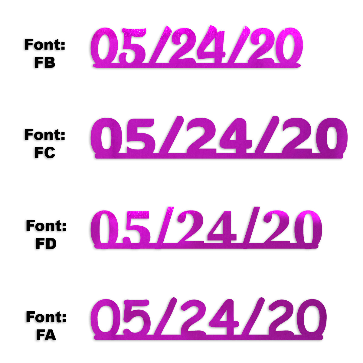 Custom-Fetti Date - 05/24/24 or 05/24/25  Fuchsia