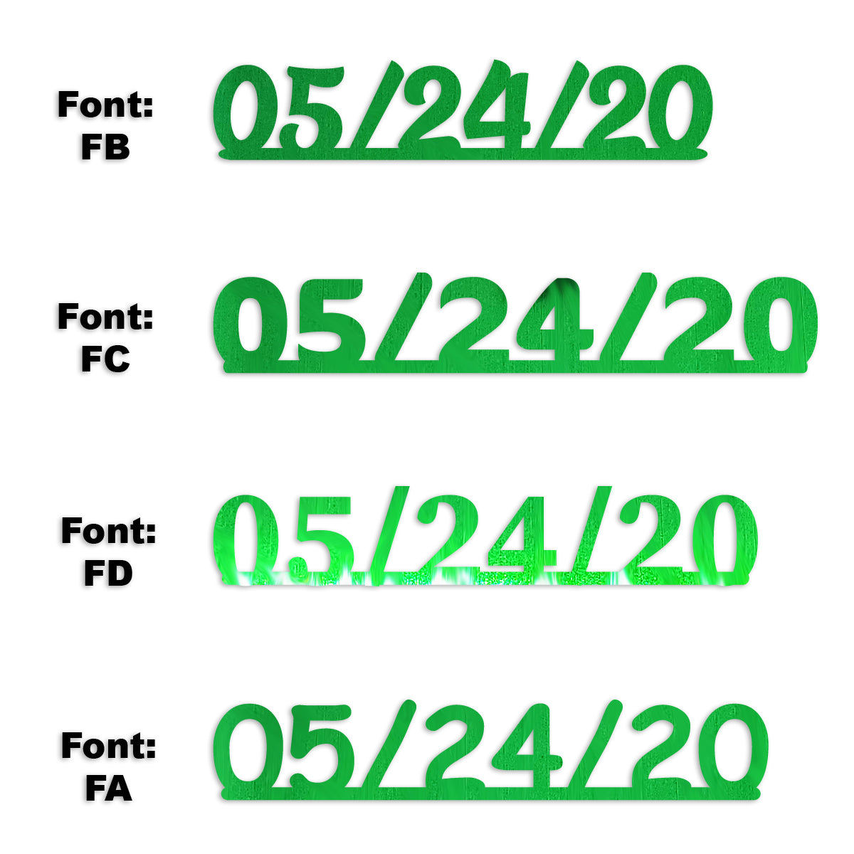 Custom-Fetti Date - 05/24/24 or 05/24/25  Green