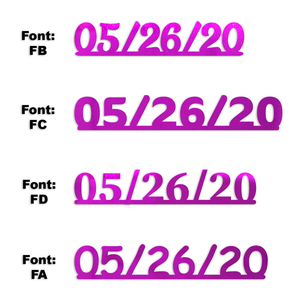 Custom-Fetti Date - 05/26/24 or 05/26/25  Fuchsia