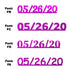 Custom-Fetti Date - 05/26/24 or 05/26/25  Fuchsia