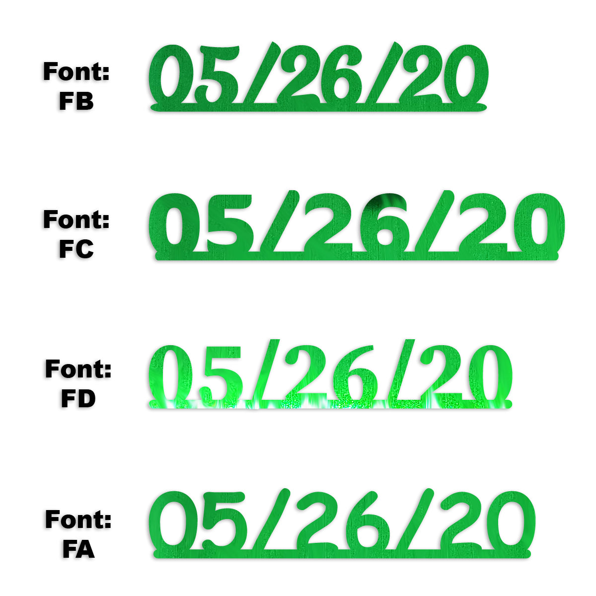 Custom-Fetti Date - 05/26/24 or 05/26/25  Green