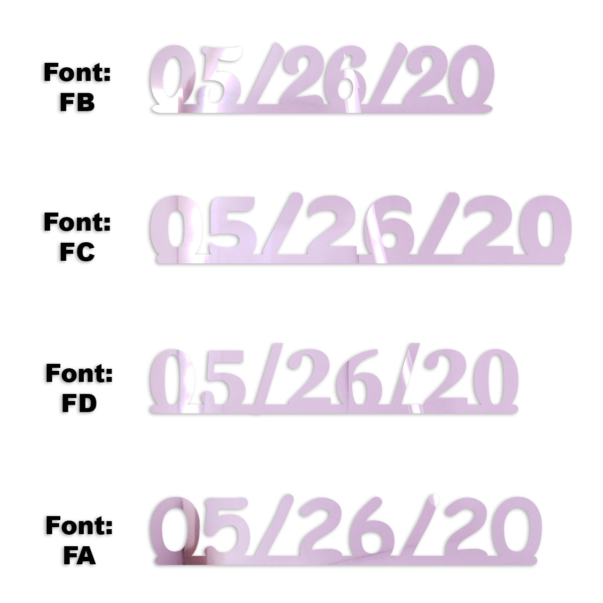 Custom-Fetti Date - 05/26/24 or 05/26/25  Pink