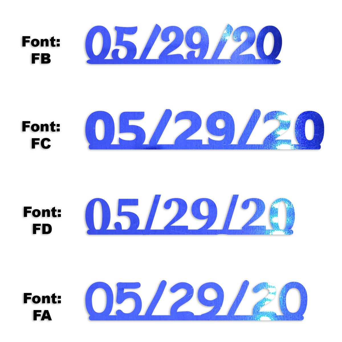 Custom-Fetti Date - 05/29/24 or 05/29/25  Blue Royal