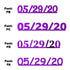 Custom-Fetti Date - 05/29/24 or 05/29/25  Purple