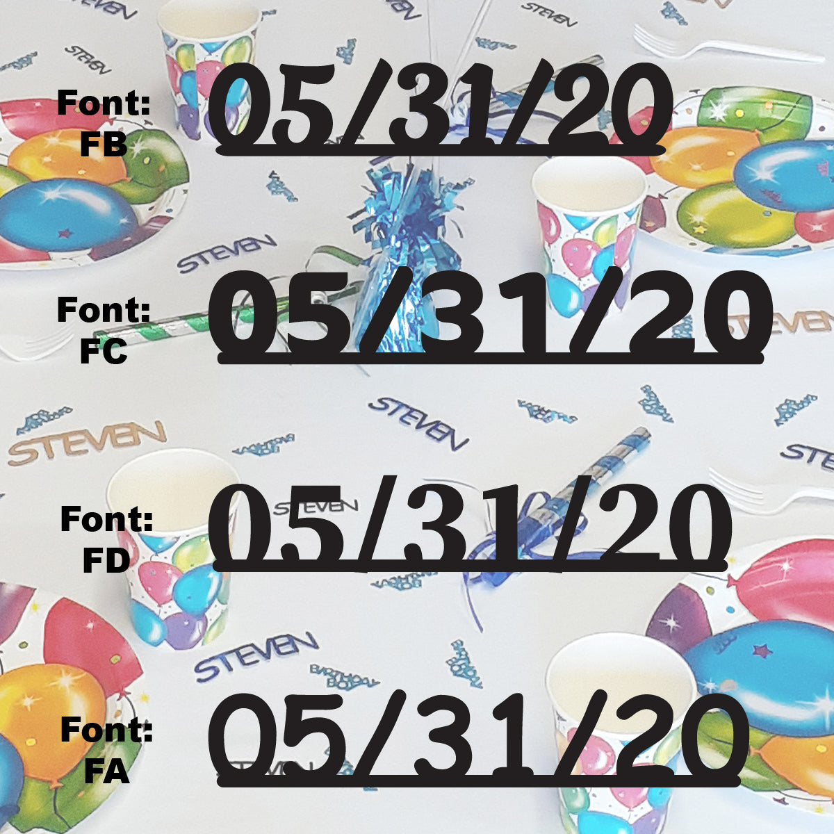 Custom-Fetti Date - 05/31/24 or 05/31/25  Black