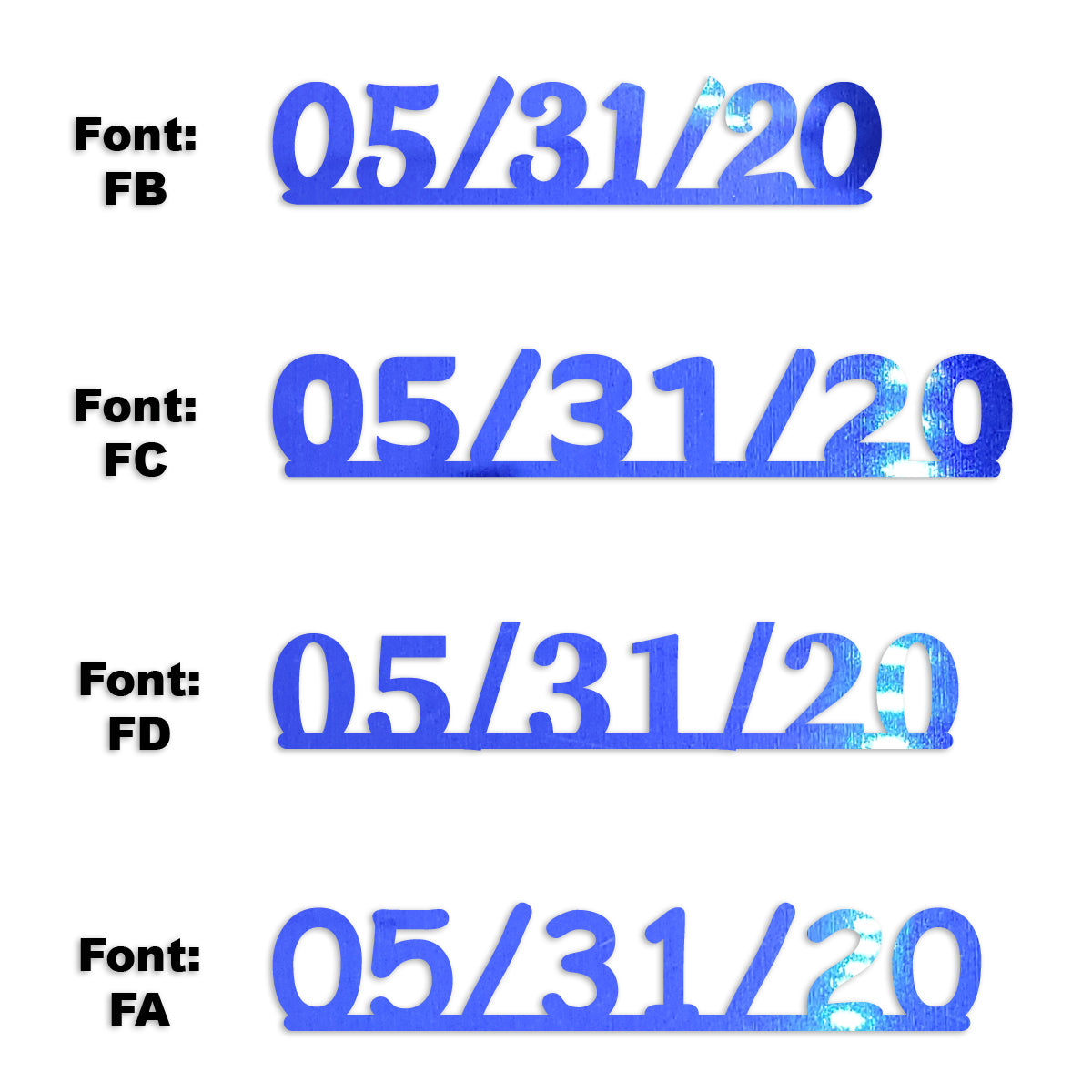 Custom-Fetti Date - 05/31/24 or 05/31/25  Blue Royal