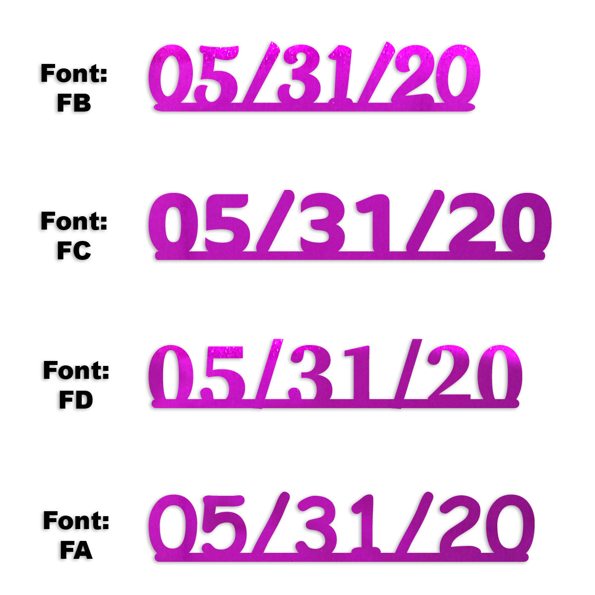 Custom-Fetti Date - 05/31/24 or 05/31/25  Fuchsia