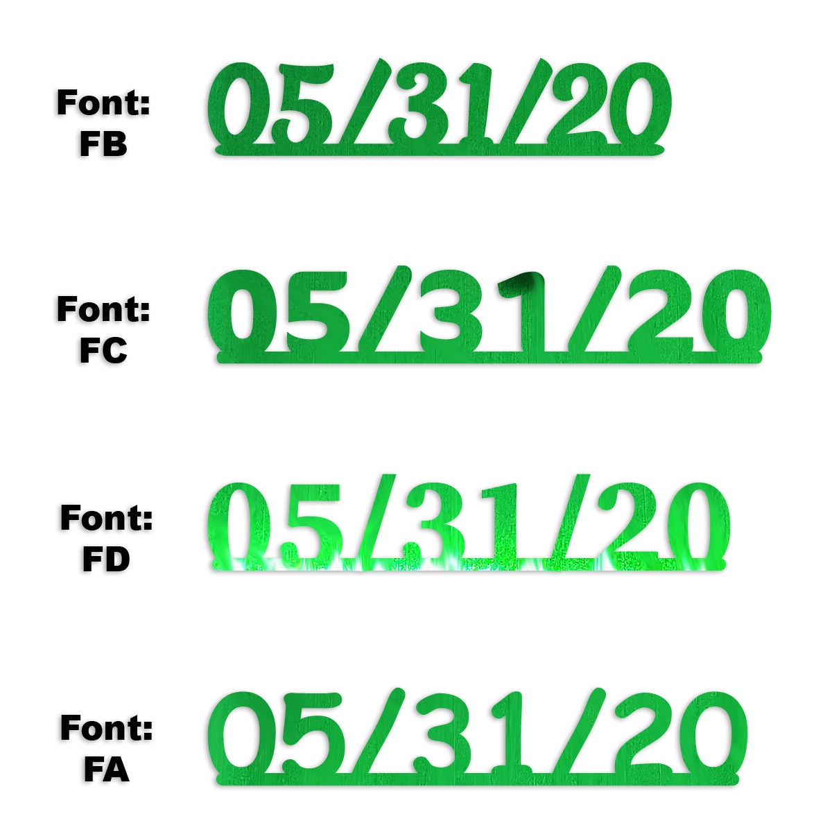Custom-Fetti Date - 05/31/24 or 05/31/25  Green