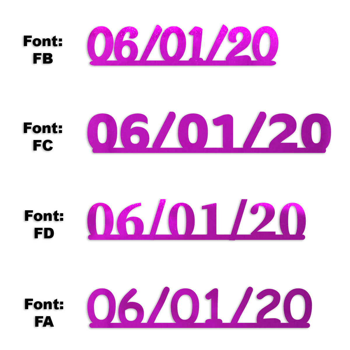 Custom-Fetti Date - 06/01/24 or 06/01/25  Fuchsia