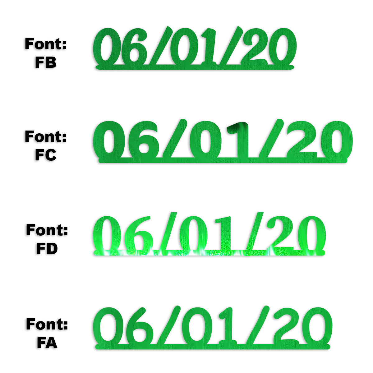 Custom-Fetti Date - 06/01/24 or 06/01/25  Green