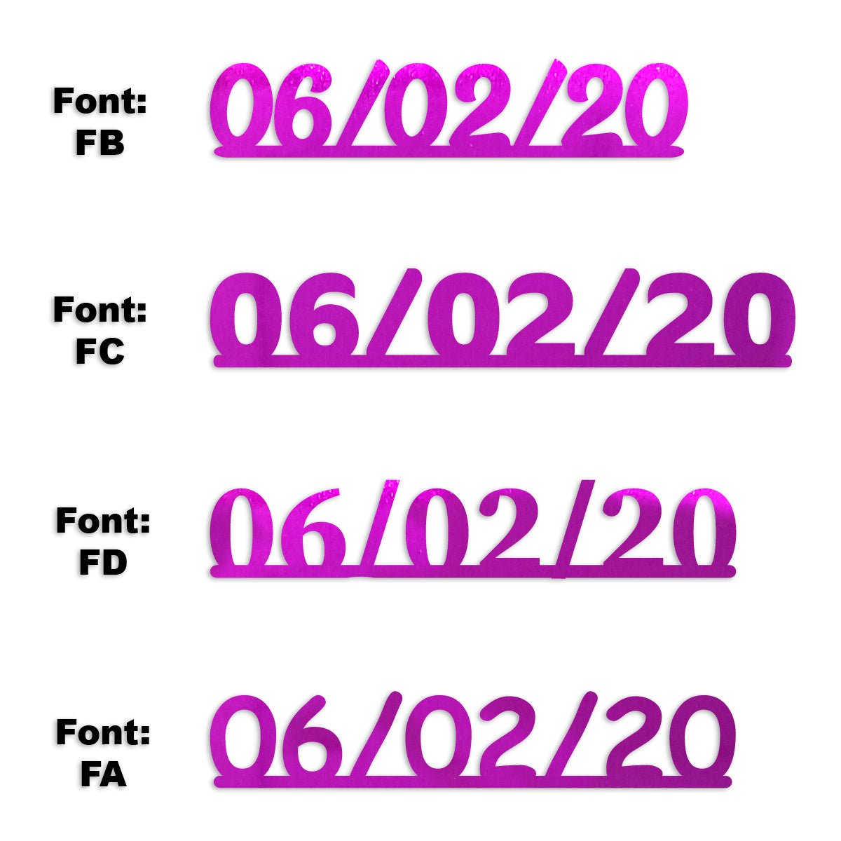 Custom-Fetti Date - 06/02/24 or 06/02/25  Fuchsia