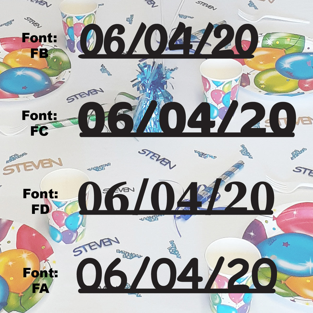 Custom-Fetti Date - 06/04/24 or 06/04/25  Black