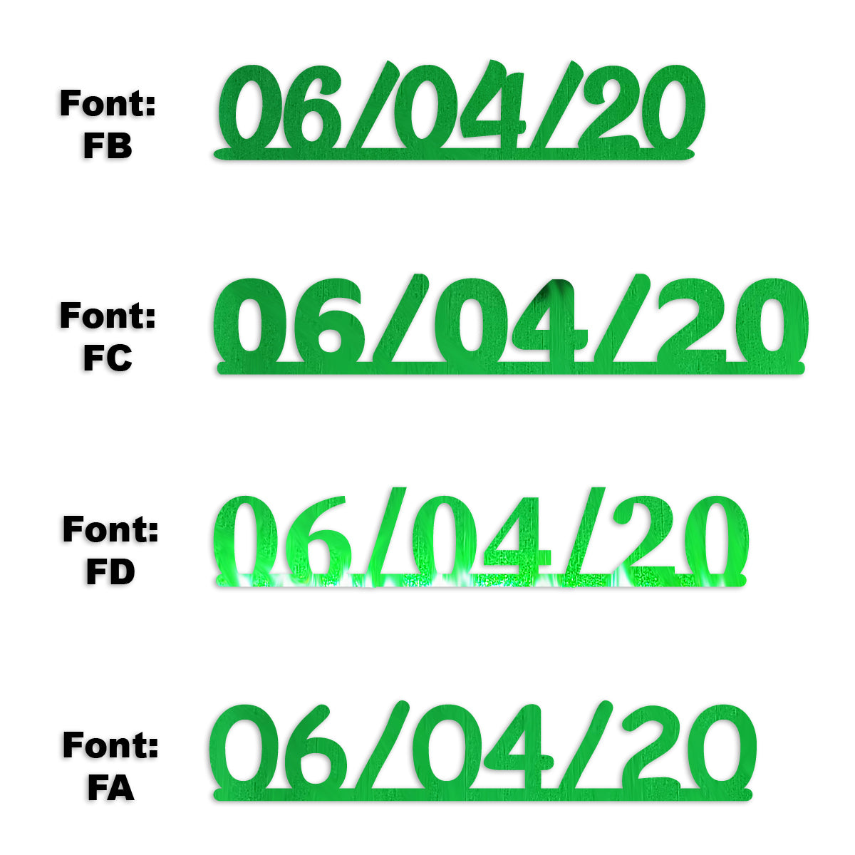 Custom-Fetti Date - 06/04/24 or 06/04/25  Green