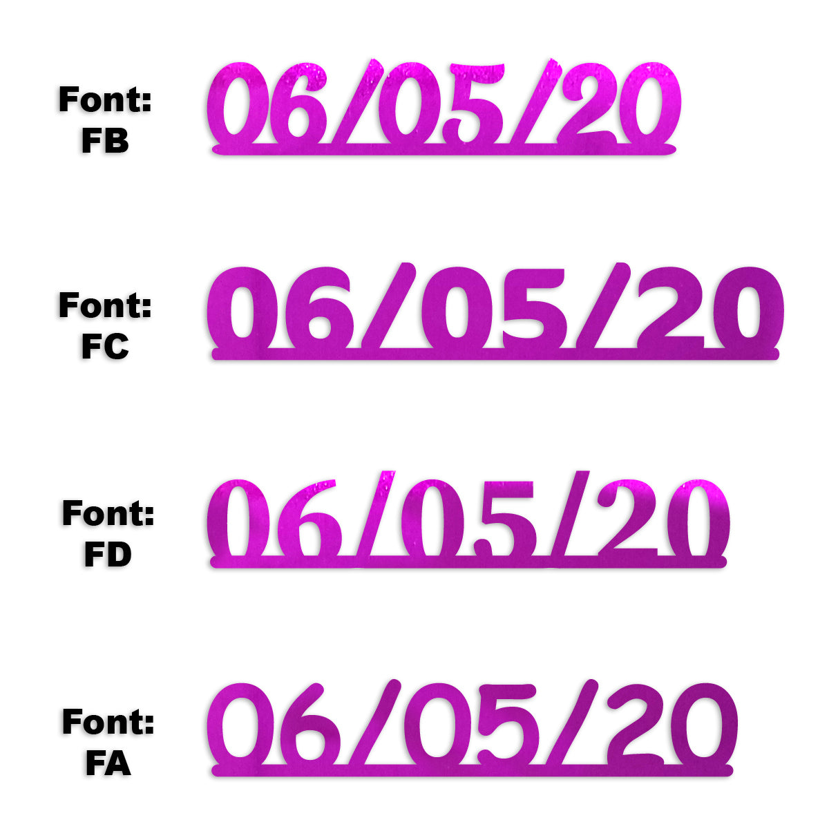 Custom-Fetti Date - 06/05/24 or 06/05/25  Fuchsia
