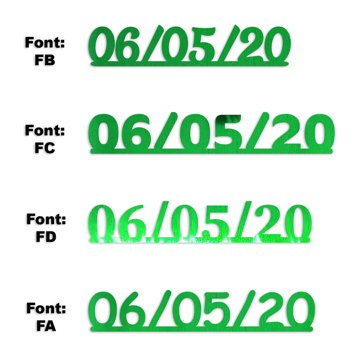 Custom-Fetti Date - 06/05/24 or 06/05/25  Green