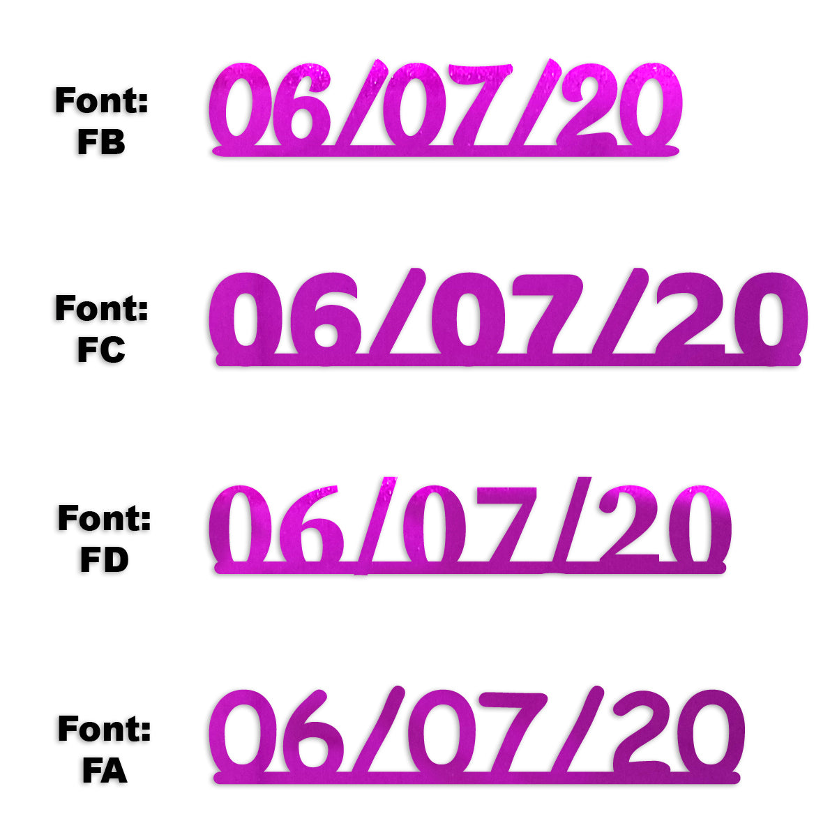 Custom-Fetti Date - 06/07/24 or 06/07/25  Fuchsia