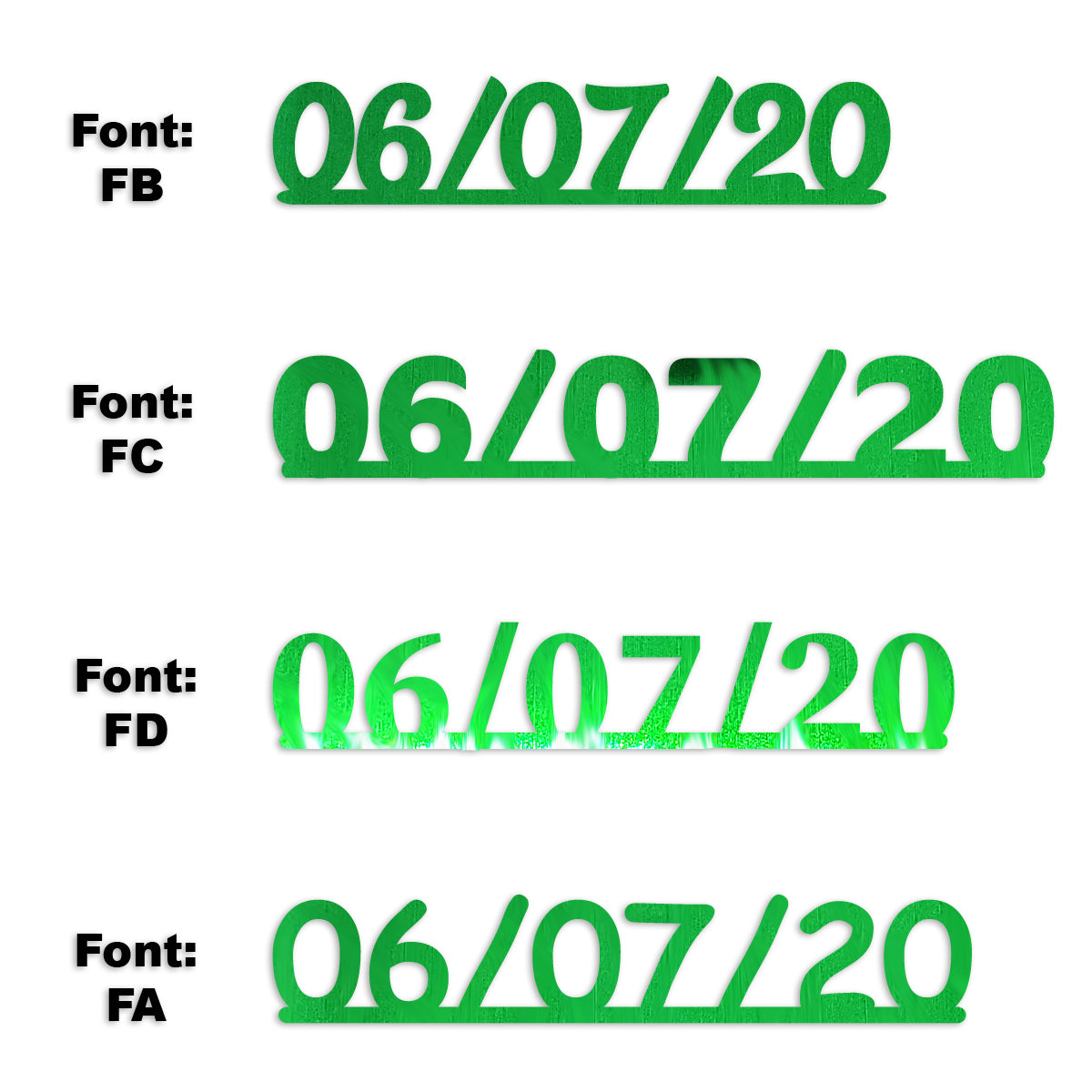Custom-Fetti Date - 06/07/24 or 06/07/25  Green