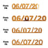 Custom-Fetti Date - 06/07/24 or 06/07/25  Orange