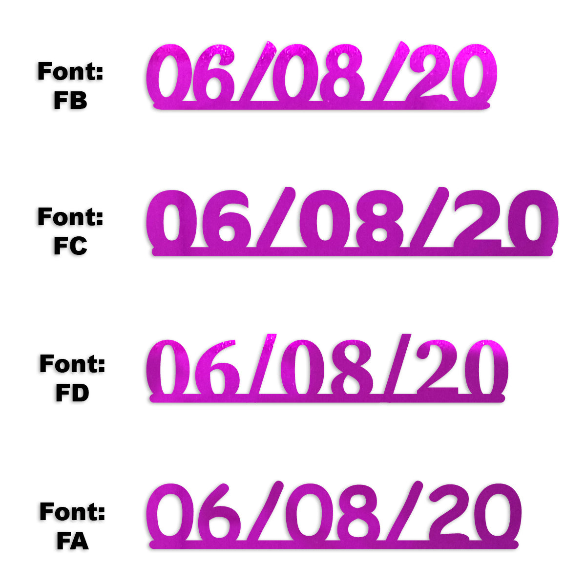 Custom-Fetti Date - 06/08/24 or 06/08/25  Fuchsia