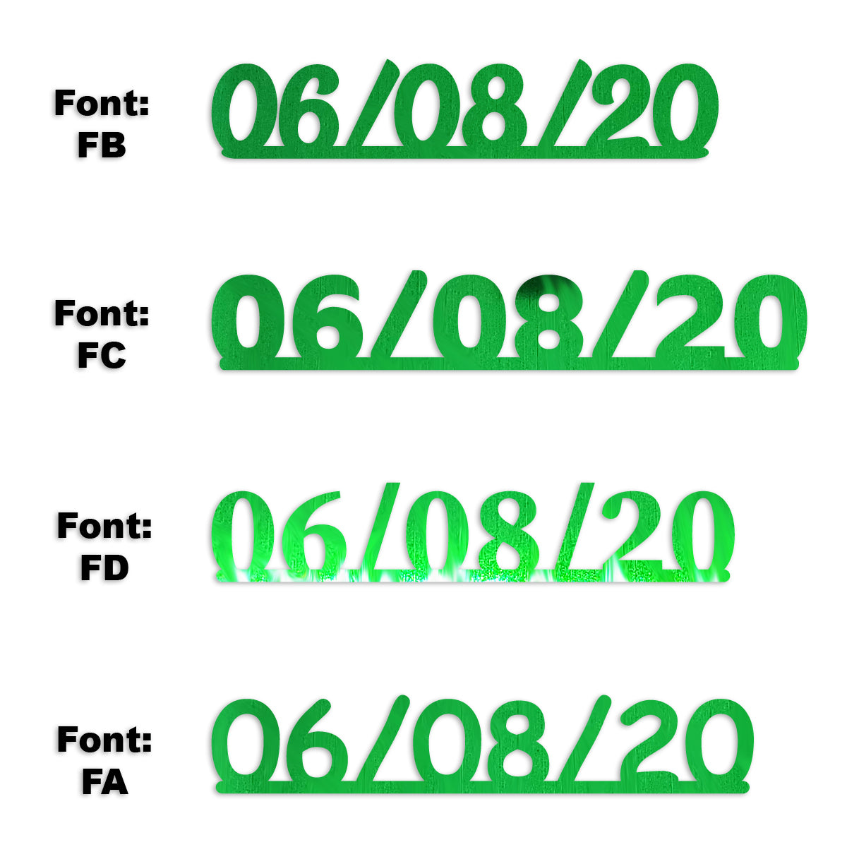 Custom-Fetti Date - 06/08/24 or 06/08/25  Green