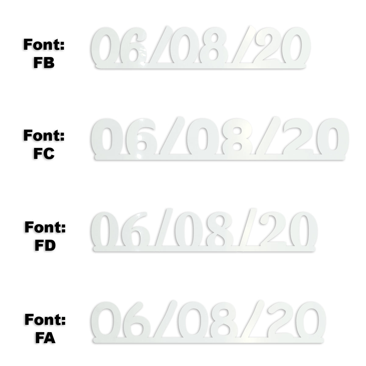 Custom-Fetti Date - 06/08/24 or 06/08/25  White