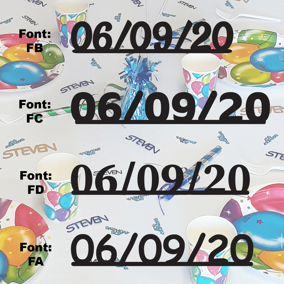 Custom-Fetti Date - 06/09/24 or 06/09/25  Black