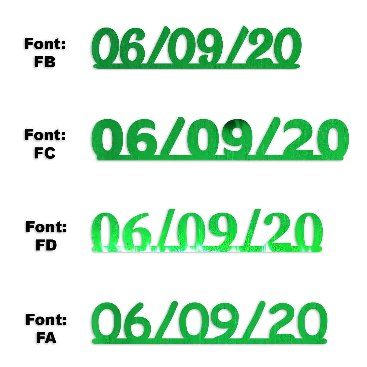 Custom-Fetti Date - 06/09/24 or 06/09/25  Green