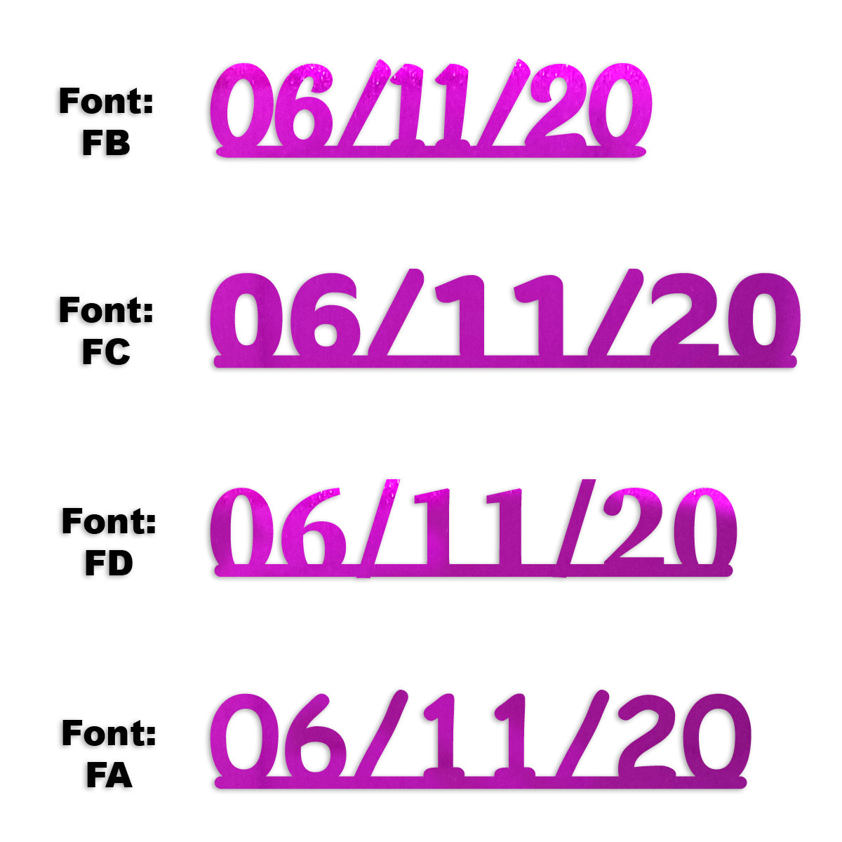 Custom-Fetti Date - 06/11/24 or 06/11/25  Fuchsia